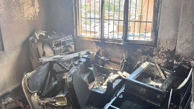 Belen'de ev yangını