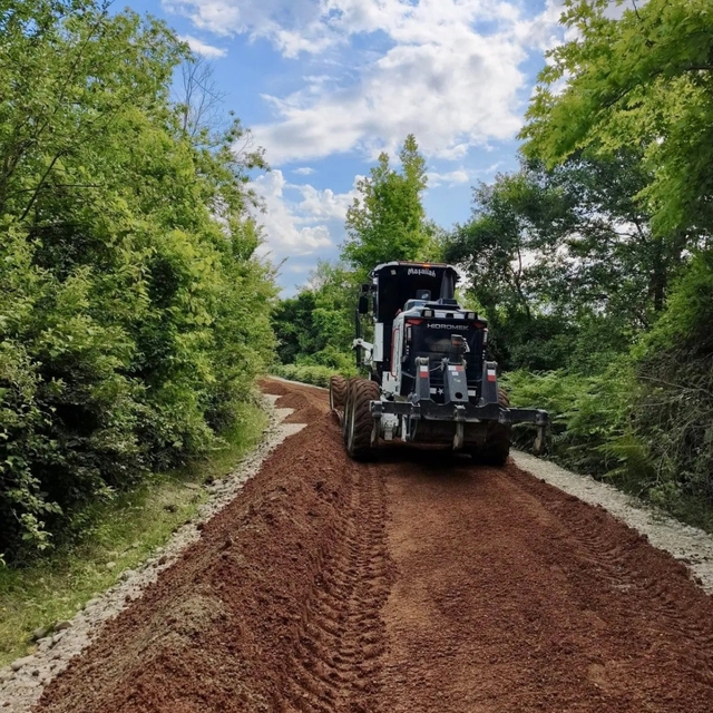 Sinop kırsalında yol çalışmaları