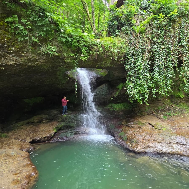 Artvin'in "Ormanın Yüzüğü" olarak adlandırılan şelalesi ziyaretçilerini ağı...
