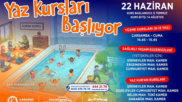 Karabük'te yaz kursları için kayıtlar başladı
