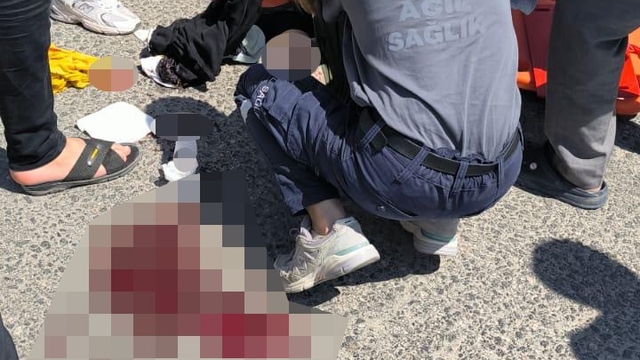 Mardin'de motosikletten düşen kadın ağır yaralandı