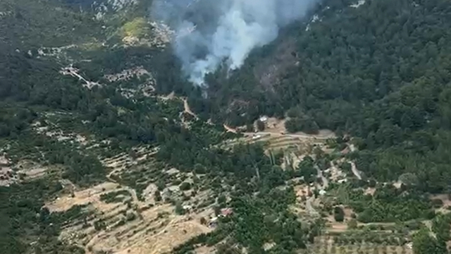 Antalya'da orman yangını havadan ve karadan müdahaleyle kontrol altına alındı