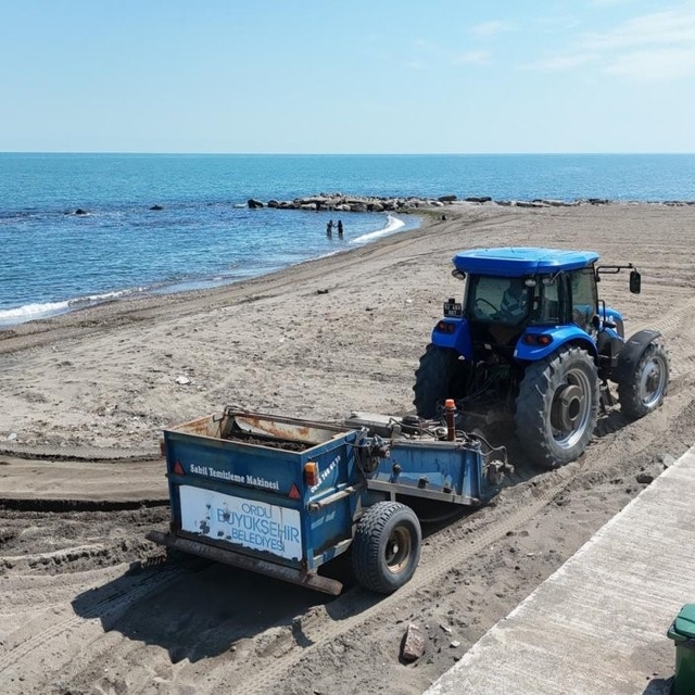 Ordu'da plajlarda temizlik ve bakım çalışmaları
