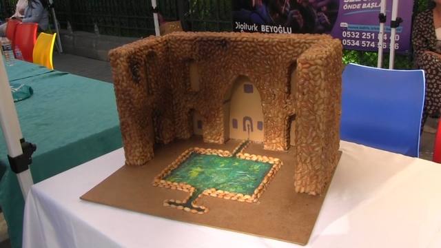 Siirt fıstığının kabuğu sanat eserine dönüştü