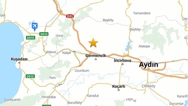 Aydın'da 3.9 şiddetinde deprem meydana geldi