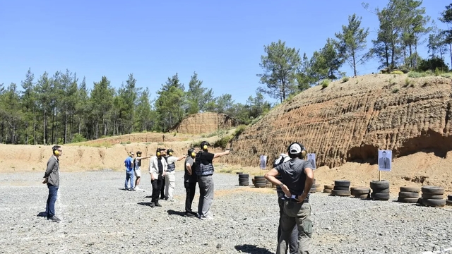 Köyceğiz'de Güvenlik Bölümü öğrencilerinden atışlarda tam isabet