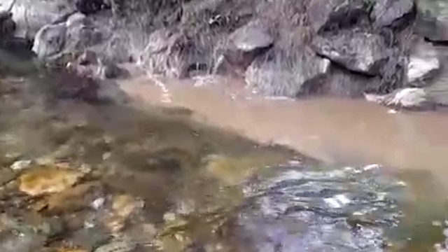 Bolu'da kanalizasyon sularının dereye karışmasına tepki