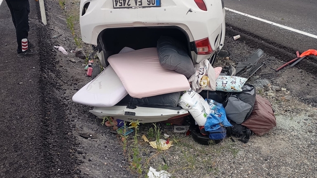 Nevşehir'de otomobil takla atıp devrildi; 4 yaralı