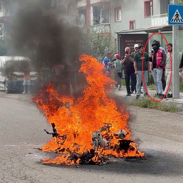 Bir gün önce tamirden aldığı motosikleti sipariş götürürken alev alıp küle...