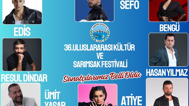 Taşköprü Sarımsak Festivali'nin sanatçıları belli oldu