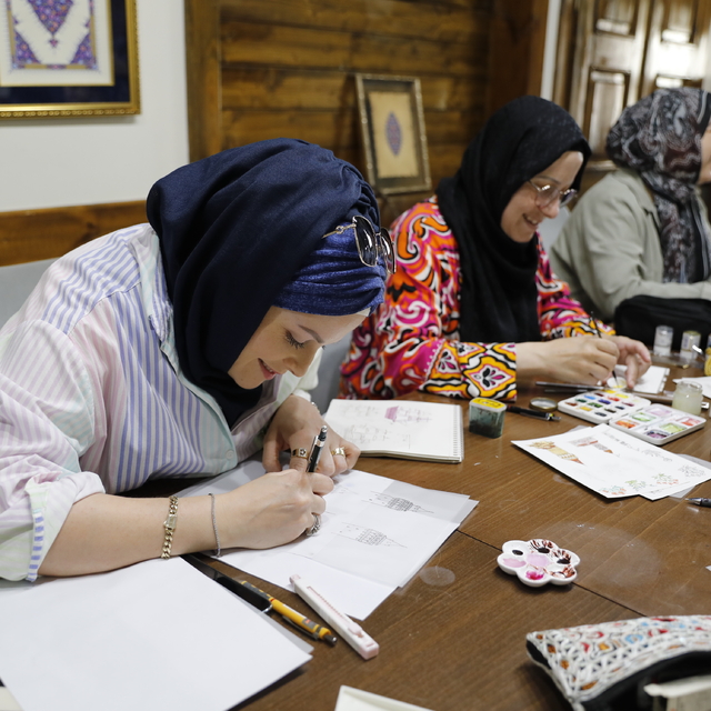 Türk İslam sanatları atölyesinde minyatür eserler tanıtıldı