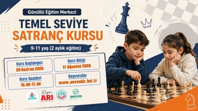 Nevşehir Belediyesi'nden çocuklara satranç kursu