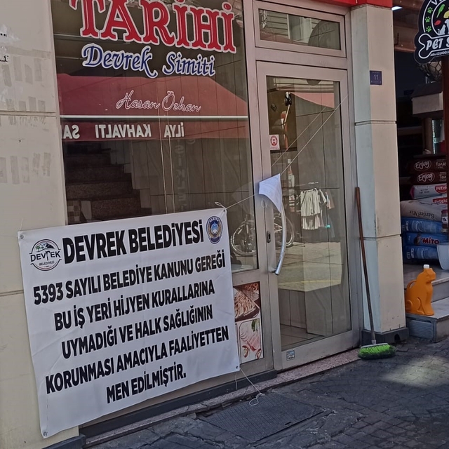 Devrek'te kurallar uymayan işyeri mühürlendi