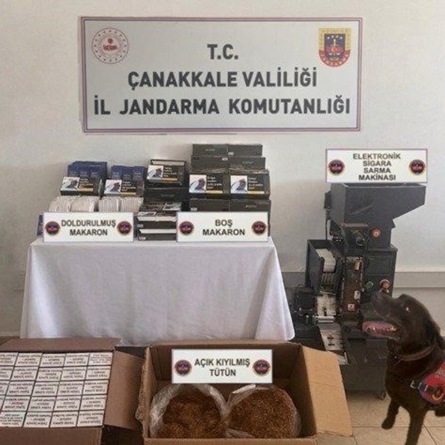 Lapseki'de kaçakçılık operasyonu