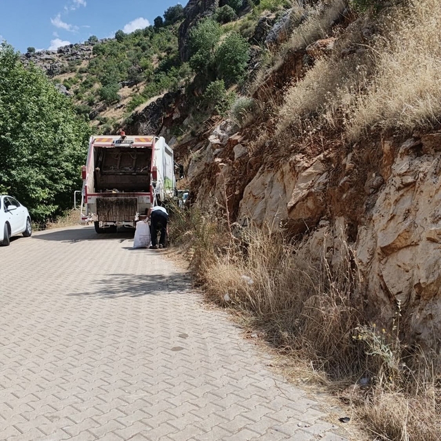 Çermik'te turizm bölgesinde temizlik