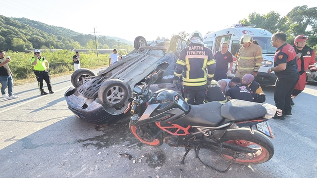 Otomobille motosikletin çarptığı kazada yaralanan Ceyhun, kurtarılamadı