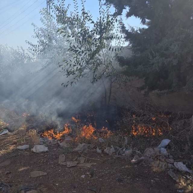 Hassa'da bahçe yangını