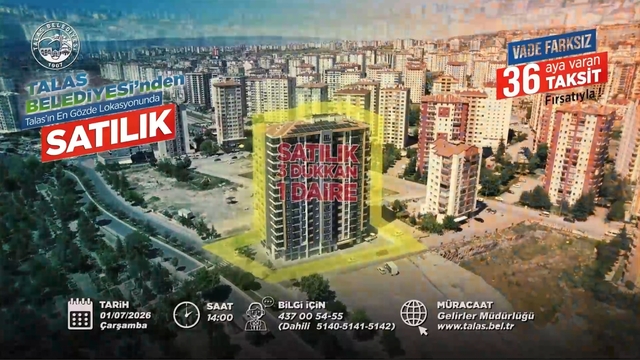 Talas'ta konut, ticaret ve villa arsası fırsatına sayılı günler