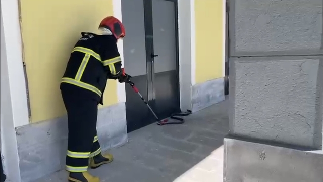 TCDD binasına giren yılan paniğe neden oldu