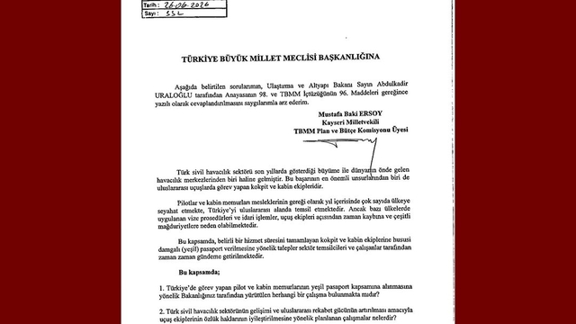 MHP'li Ersoy, kokpit ve kabin ekiplerinin yeşil pasaport talebini TBMM gündemine taşıdı