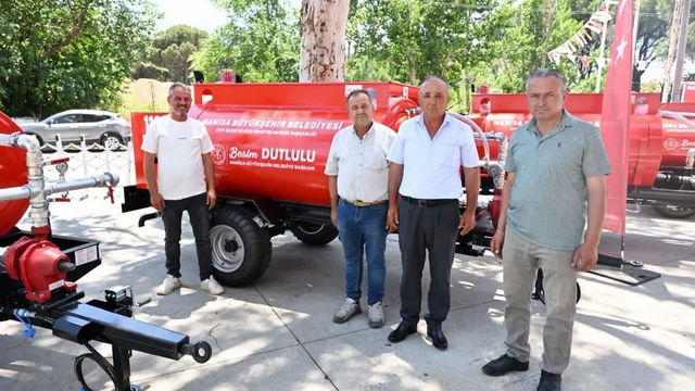 Sarıgöl'de üç mahalleye yangın tankeri desteği