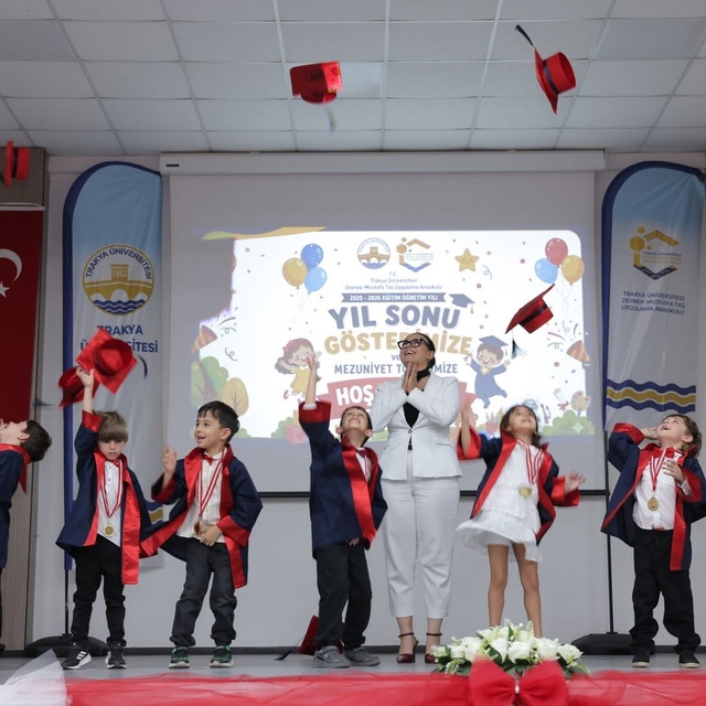 Trakya Üniversitesi Uygulama Anaokulunda mezuniyet töreni düzenlendi