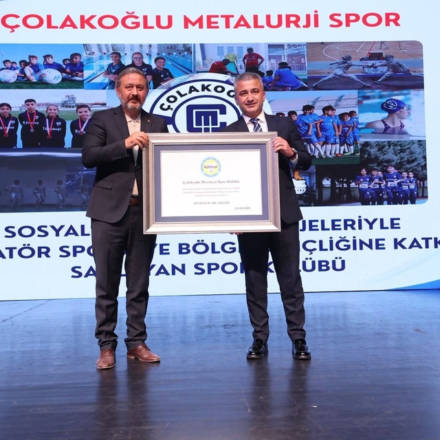 Çolakoğlu Metalurji Spor Kulübü'ne KASKF'den başarı plaketi