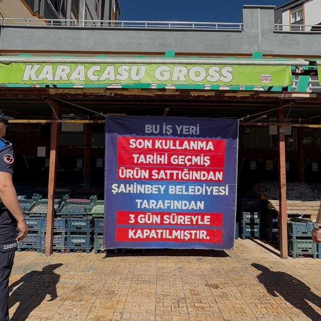 Gaziantep'te son kullanma tarihi geçmiş ürün satan iş yerine kapatma cezası