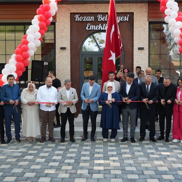 Kozan'da emeklilere özel sosyal tesis hizmete açıldı
