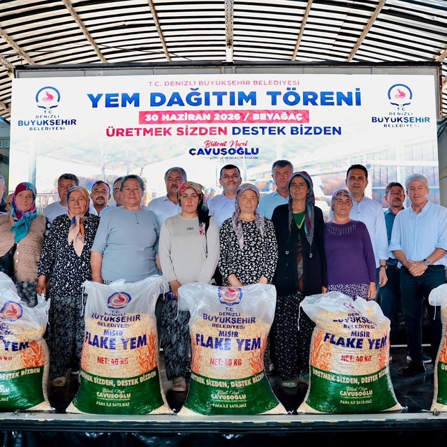 Beyağaçlı 374 üreticiye yem desteği sağlandı
