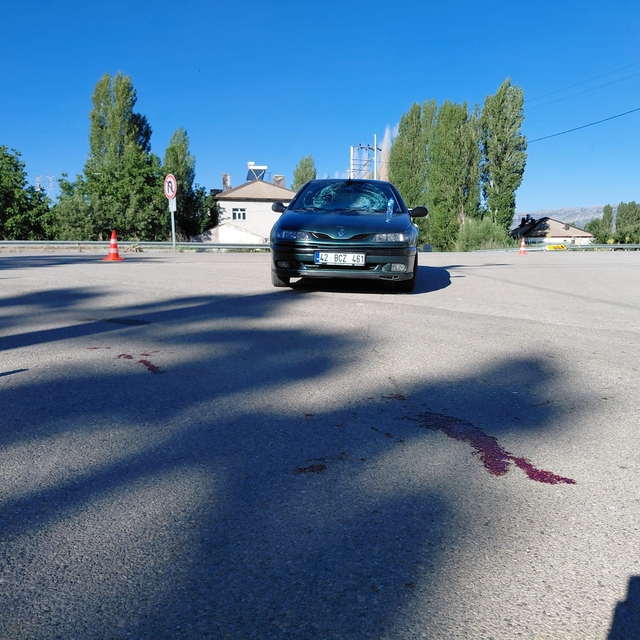 Seydişehir'de otomobilin yaya çarptığı kazada 2 kişi yaralandı