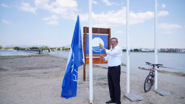 Ayvalık'ta Yeni Kum Adası Plajı hizmete açıldı