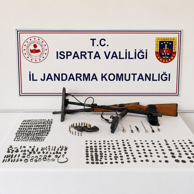 Isparta'da tarihi eser kaçakçılığı operasyonunda bir zanlı yakalandı
