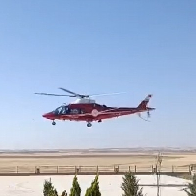 Yenidoğan bebeğe ambulans helikopter