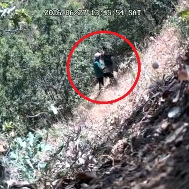 Kenevirlerin bakımını yaparken fotokapana yakalanan CHP ilçe başkanı ve oğl...