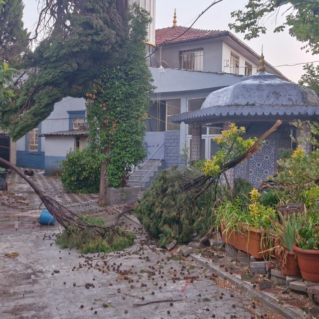 Kırkağaç'ta fırtına hayatı olumsuz etkiledi