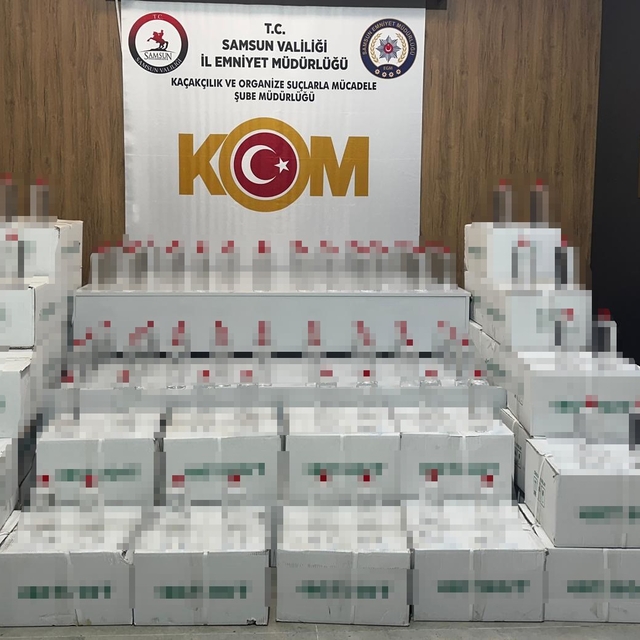Samsun'da 900 litre kaçak etil alkol ele geçirildi