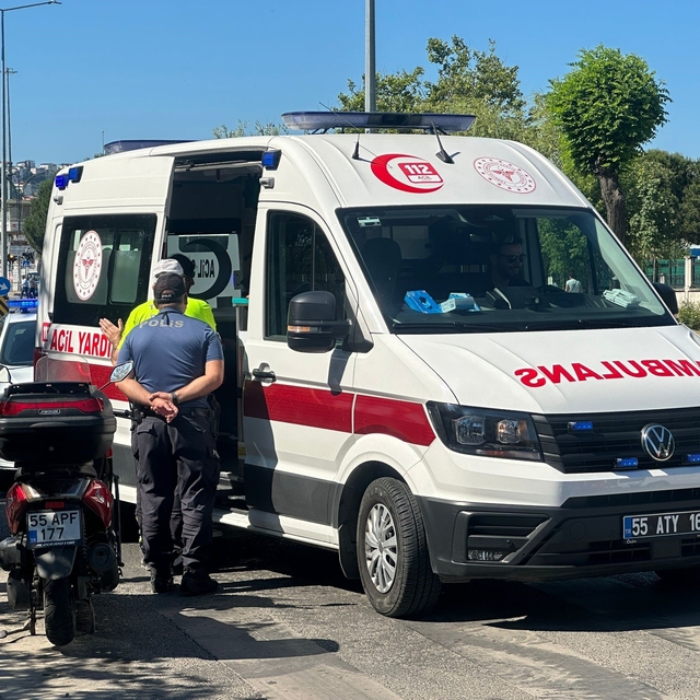 Samsun'da motosiklet kazası: 1 yaralı