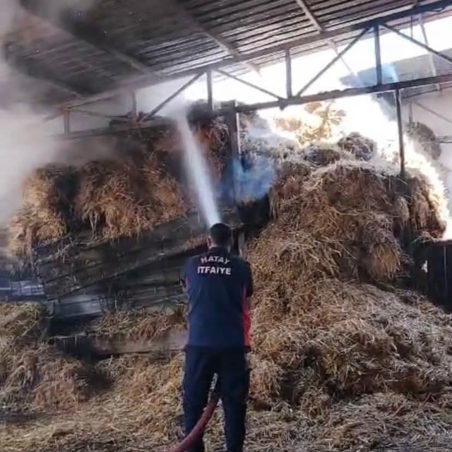 Reyhanlı'da samanlık yangını