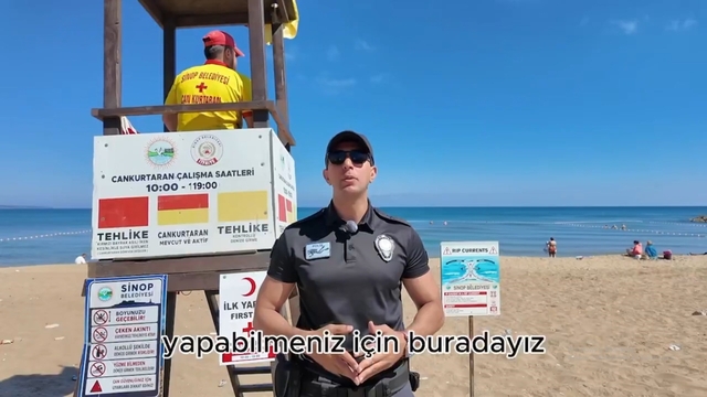 Sinop'ta boğulmalara karşı hayat kurtaran uyarılar