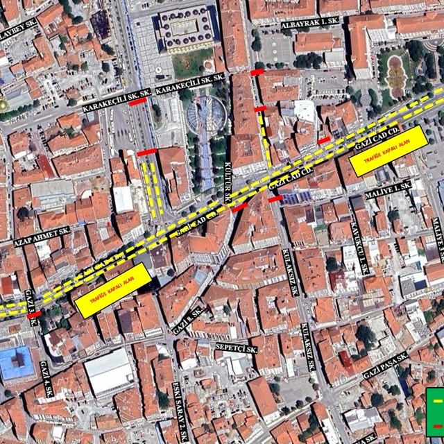 Gazi Caddesi trafiğe kapatılacak