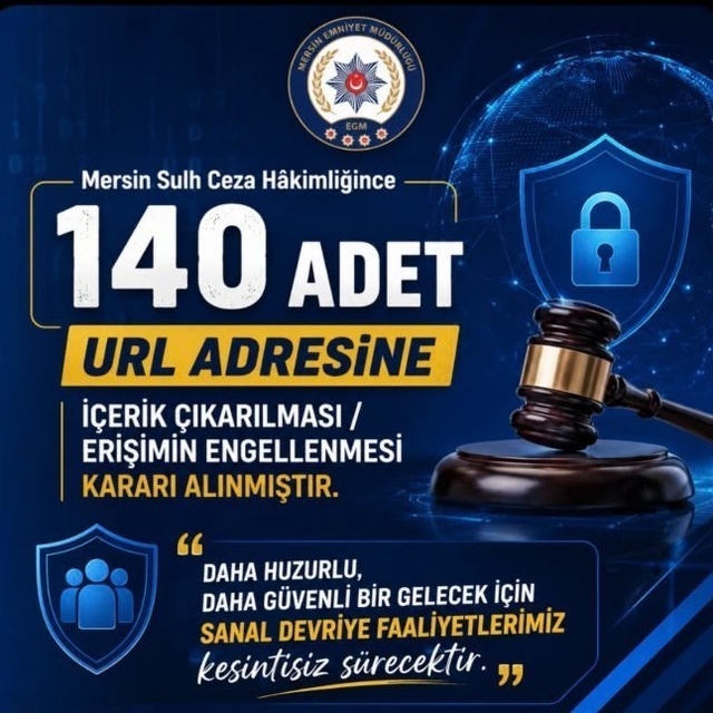 Mersin'de müstehcen içerik paylaşan 140 hesaba işlem yapıldı