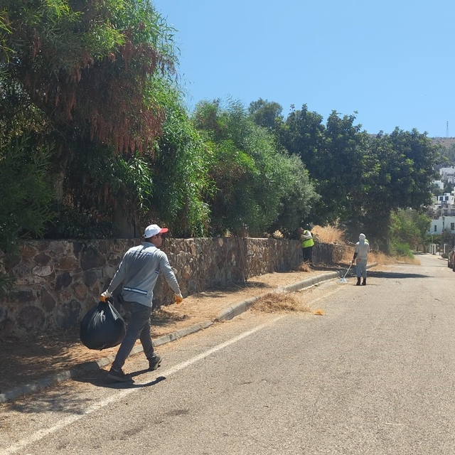 Bodrum'da ot temizliği çalışmaları Haziran ayı boyunca aralıksız sürdü