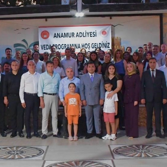 Anamur Adliyesinde görev yeri değişen yargı mensuplarına veda programı