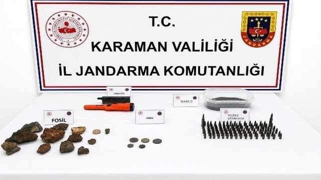 Karaman'da tarihi eserler ele geçirildi: 6 tutuklama