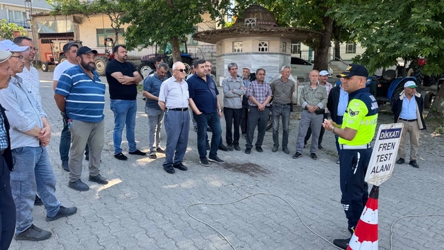 Jandarmadan ROPS demiri ve reflektör eğitimi