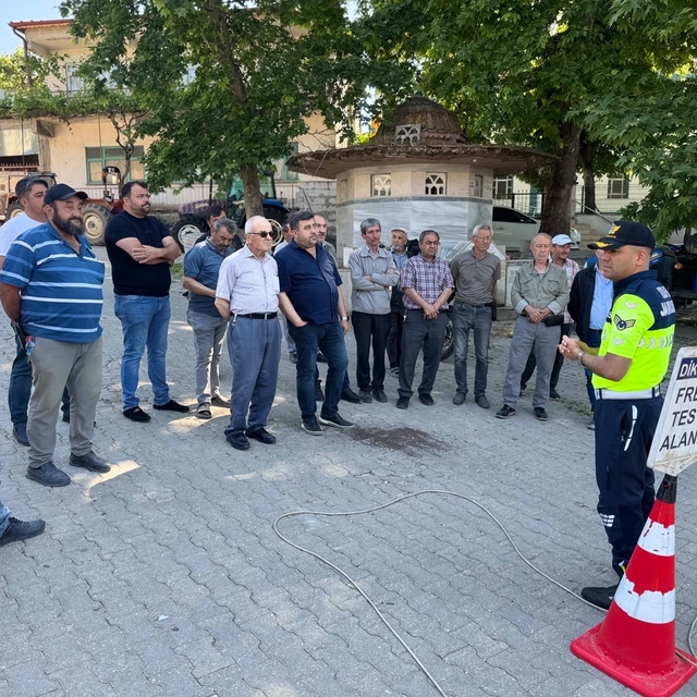 Jandarmadan ROPS demiri ve reflektör eğitimi