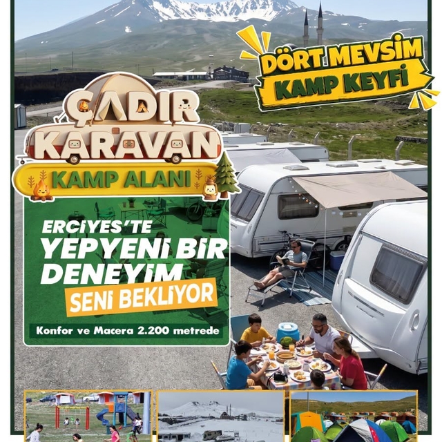 Erciyes Çadır Karavan Kamp Alanı misafirlerini bekliyor