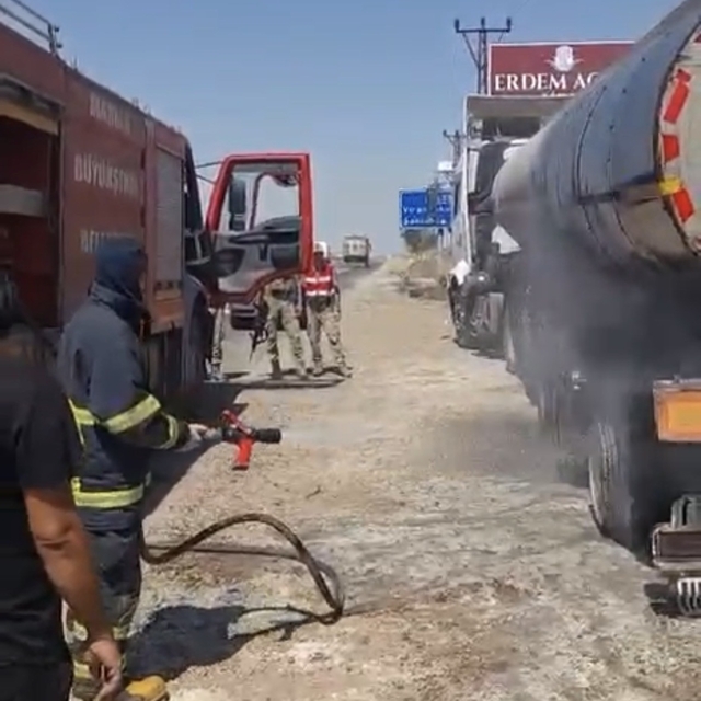 Mardin'de tanker yangını söndürüldü