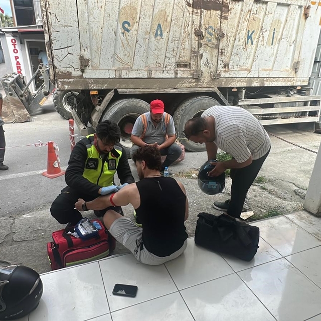 Samsun'da motosiklet kazası: 1 yaralı